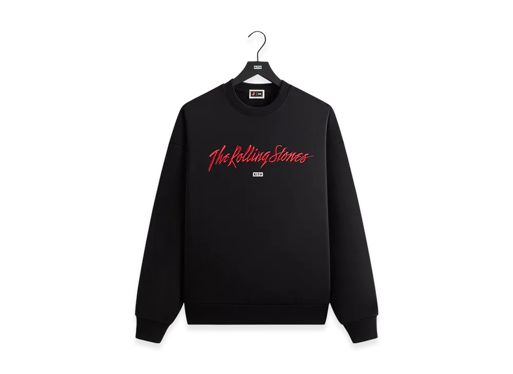 Kith x The Rolling Stones Monogram Tongue Nelson Crew "Black"
