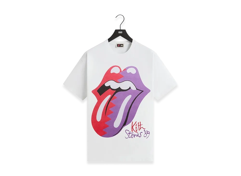 Kith x The Rolling Stones 1989 Tongue Vintage Tee "White"