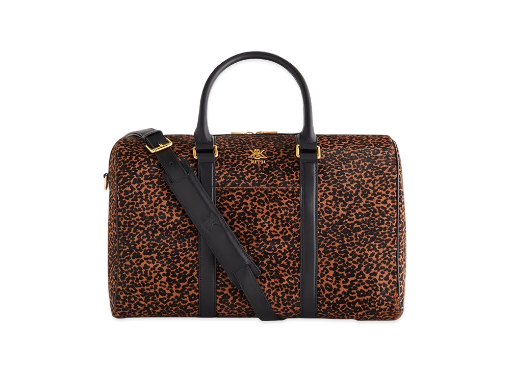 Kith Leopard Printed Ponyhair Traveler K40 Bag "Sanctuary"