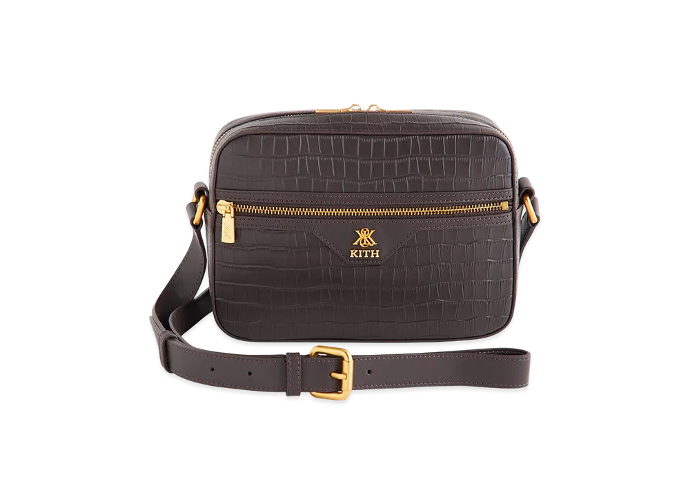 Kith Croc Debossed Leather Camera Crossbody "Incognito"