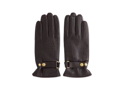 Kith Croc Debossed Leather Gloves "Incognito"