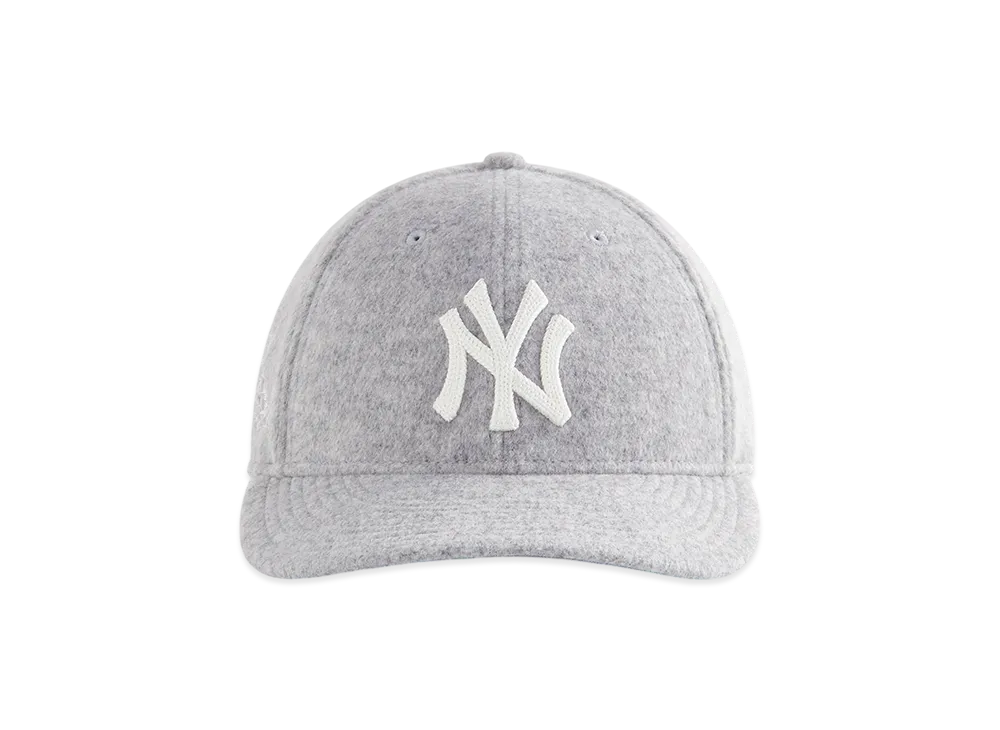 Kith x New Era for the New York Yankees Brushed Jersey 59Fifty Low Profile Fitted Cap "Medium Heather Grey"