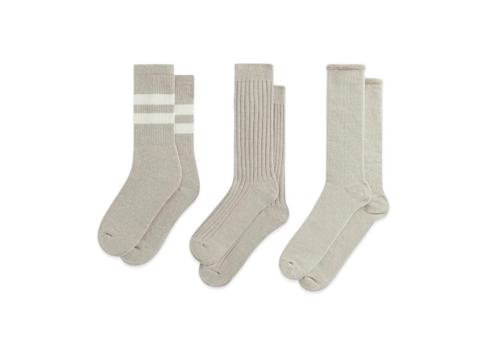Kith 3-Pack Mixed Cotton Socks "Carabiner Heather"