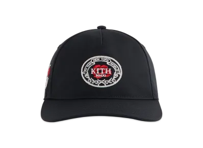Kith Twill Bay Low Pinch Crown Snapback "Black"