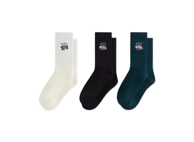 Kith Just Us 3-Pack Cotton Crew Socks "Multi"