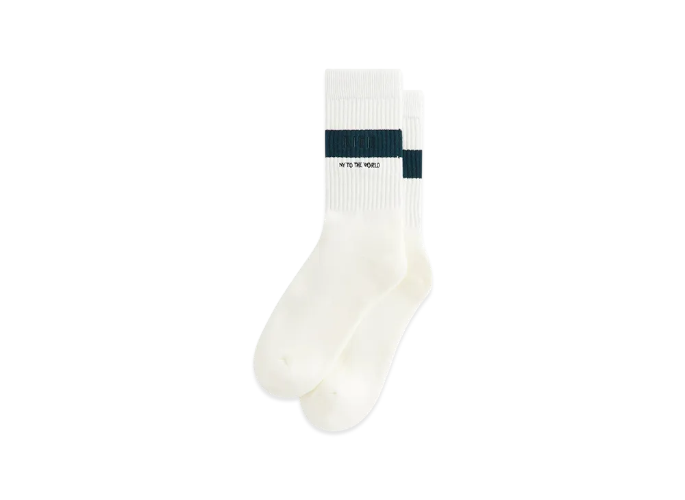 Kith Striped Cotton Crew Socks "Silk"
