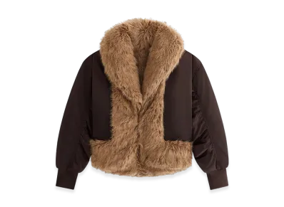 Kith Women Senna Faux Fur Reversible Bomber "Incognito"