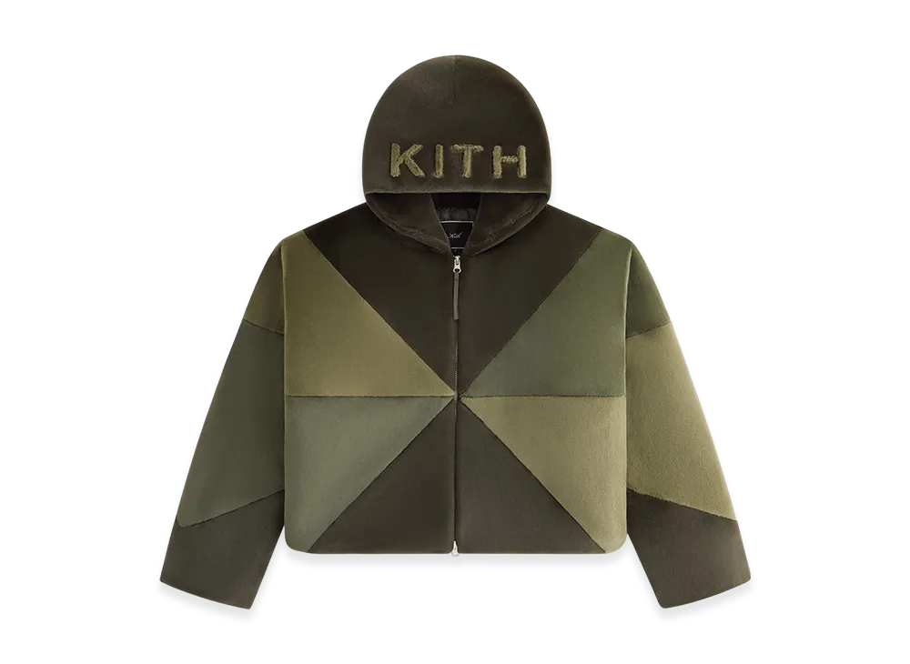 Kith Women Toshi III Faux Fur Pinwheel Bomber Jacket "Monarch"