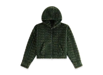 Kith Women Sylas Sherpa Monogram Zip Hoodie "Stadium"