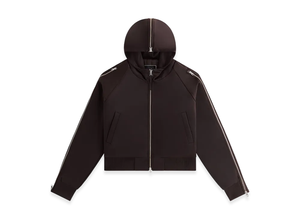 Kith Women Simra Satin Zip Sleeve Bomber "Incognito"