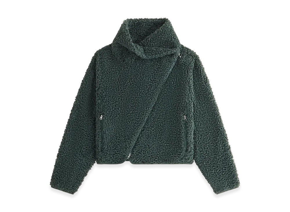 Kith Women Helia Sherpa Asymmetrical Jacket "Machine"