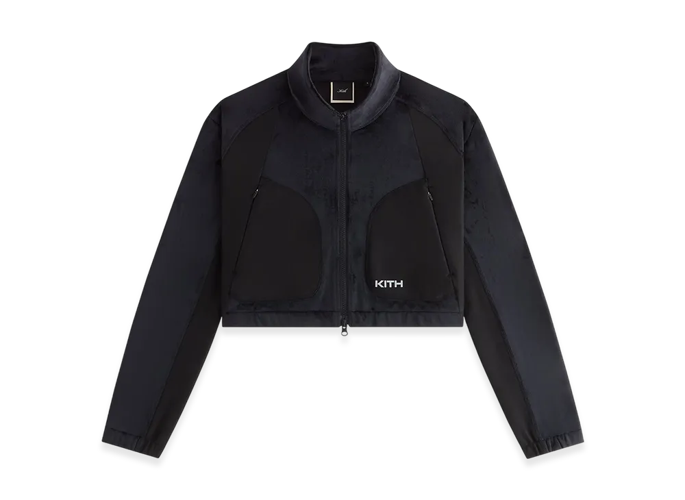 Kith Women Reiko Fleece Cropped Jacket "Black"