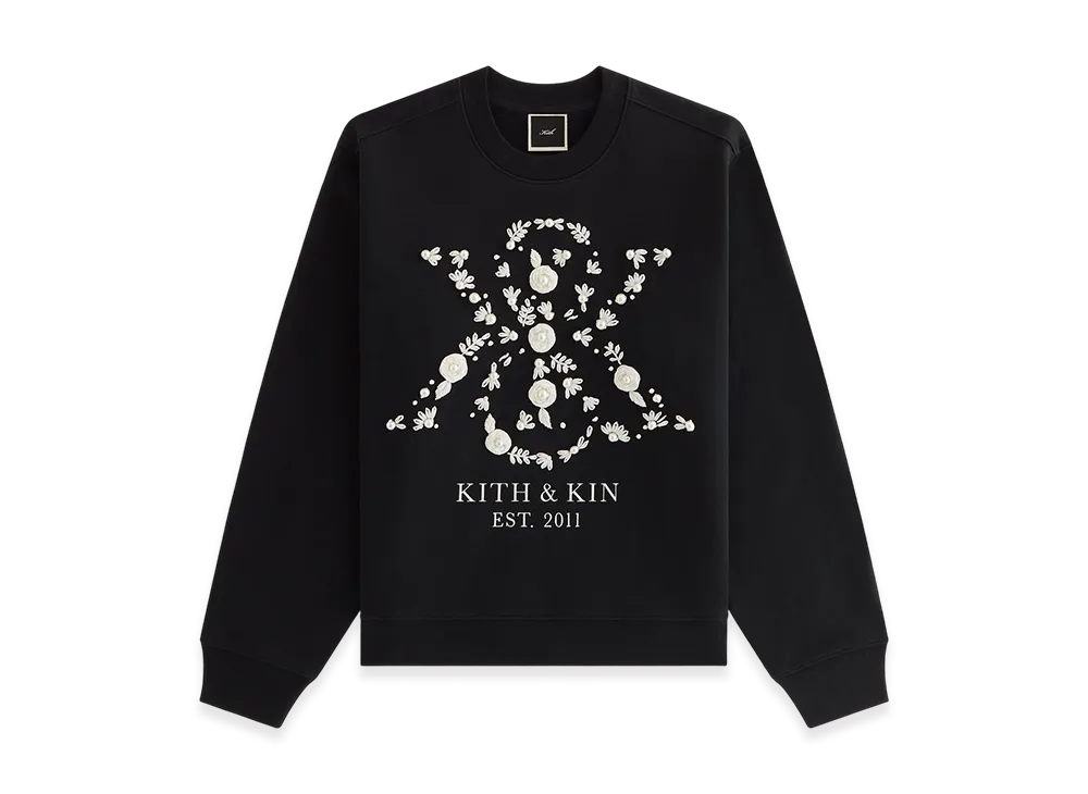 Kith Women Ashwin Pearl Crest Crewneck "Black"