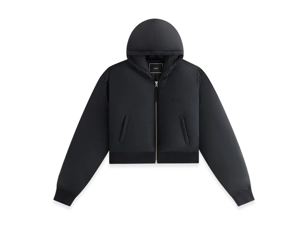 Kith Women Bex Cropped Nylon Puffer "Black"