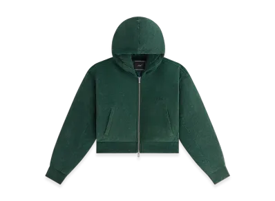 Kith Women Bex Cropped Sueded Jersey Puffer "Montane"