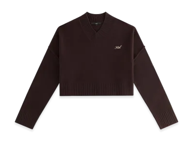 Kith Women Anja Cropped V-Neck Sweater "Incognito"