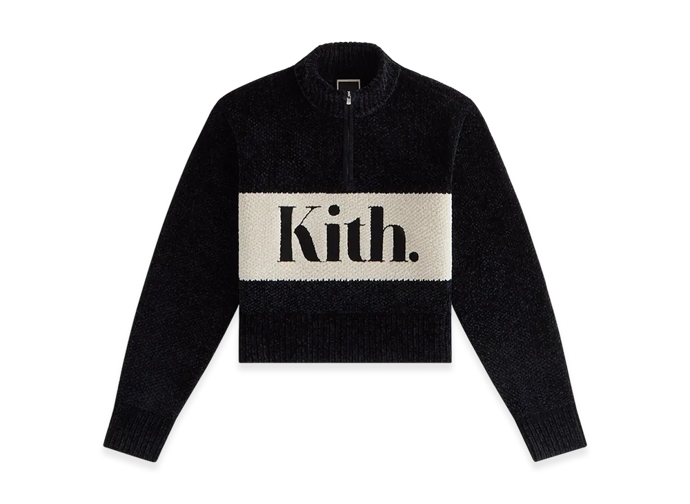 Kith Women Hunter II Chenille Punctuated Quarter Zip "Black"