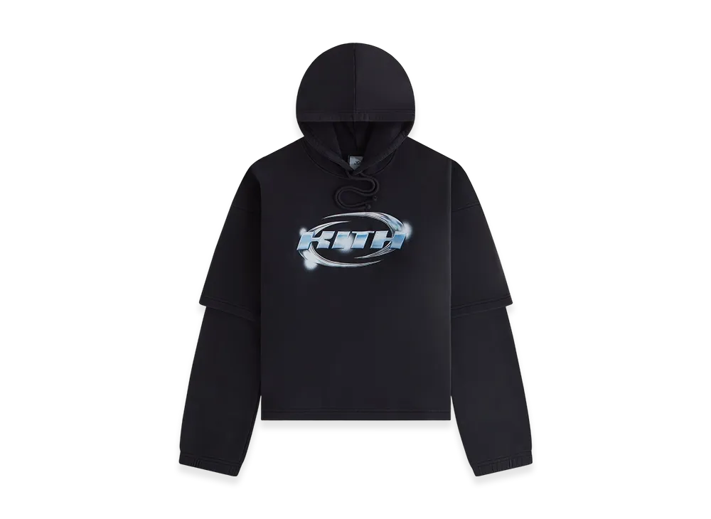 Kith Women Kora Layered Hoodie "Black"