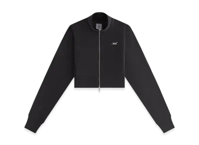 Kith Women Davin Cropped Fleece Track Zip "Black"