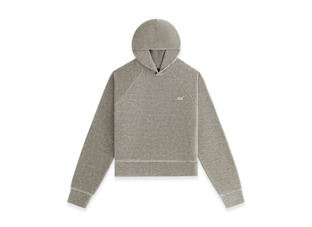 Kith Women Tatum Velour Hoodie "Light Heather Grey"
