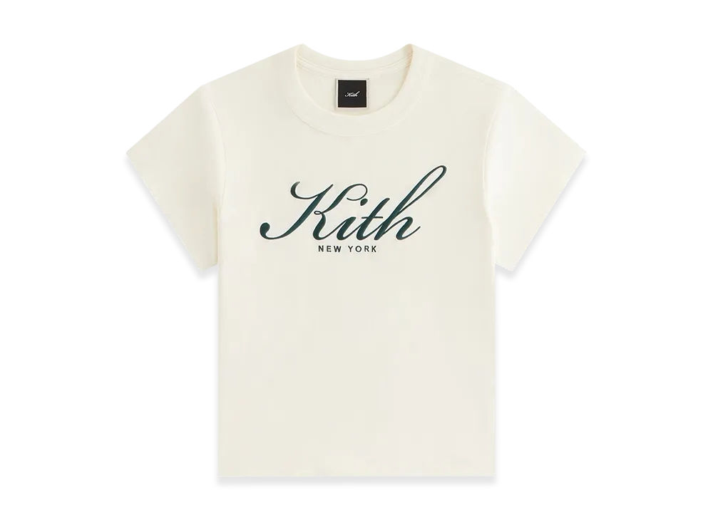 Kith Women Mulberry Script Vintage New York Tee "Sandrift"