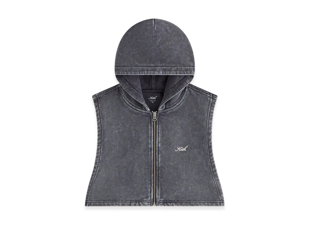 Kith Women Tanner Washed Hooded Dickey "Black"