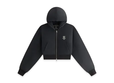 Kith Women Bex Cropped Denim Puffer "Washed Black"