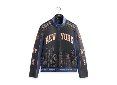 Kith x the New York Knicks Leather Moto Jacket "Nocturnal"