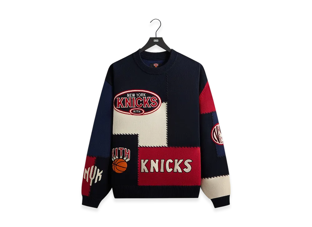 Kith x the New York Knicks Patchwork Crewneck Sweater "Nocturnal"