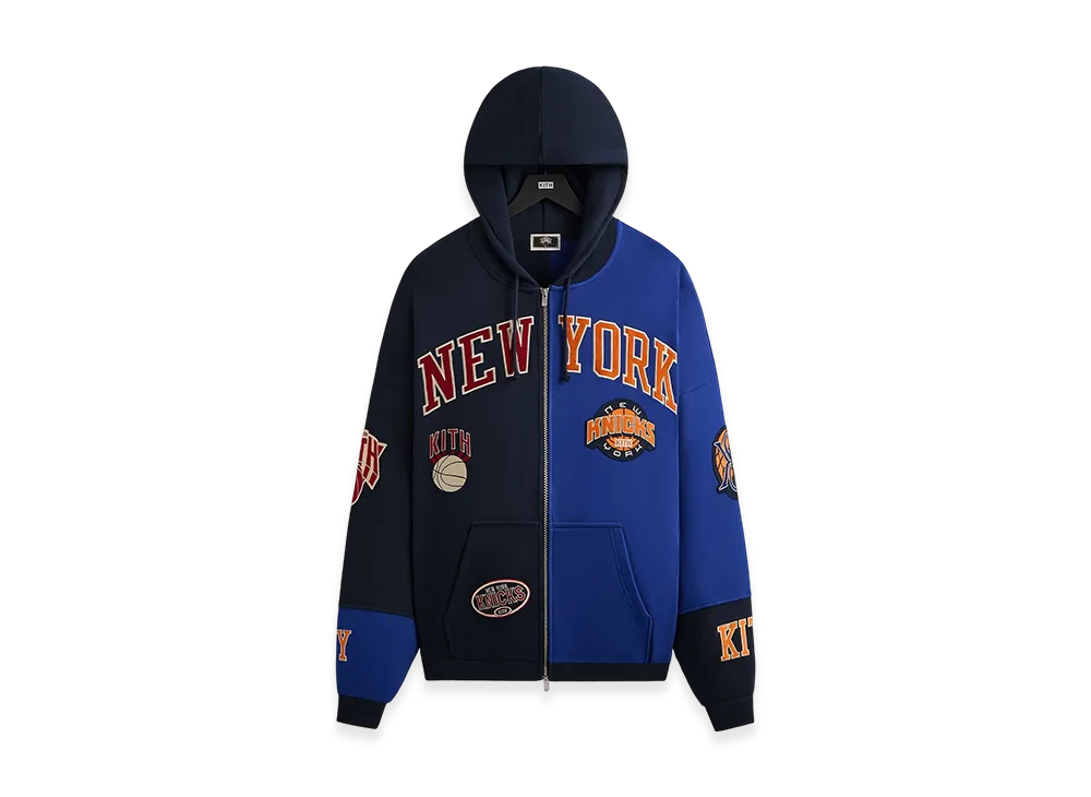 Kith x the New York Knicks Mash Up Braxton Vintage Hoodie "Nocturnal"