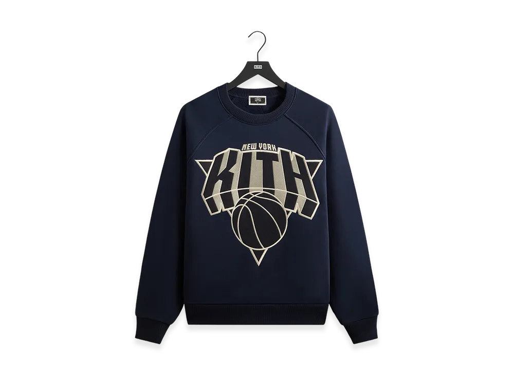 Kith x the New York Knicks Cutoff Nelson Raglan Vintage Crewneck "Nocturnal"
