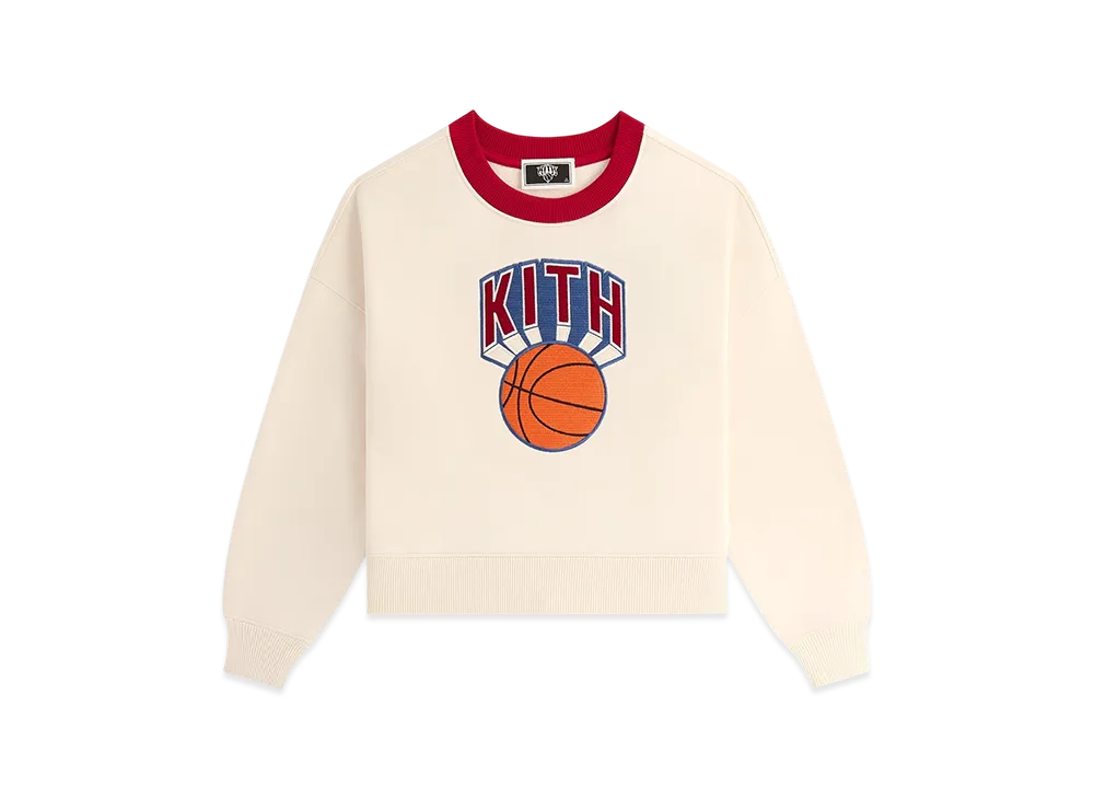 Kith Kids for the New York Knicks Nelson Crewneck "Sandrift"