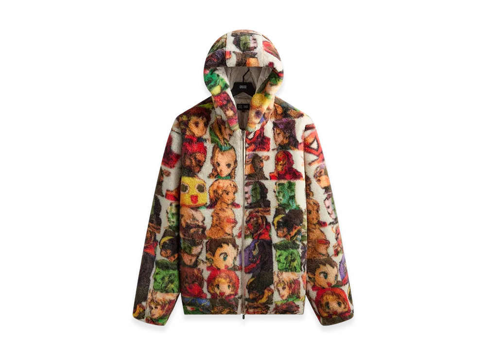 Kith x Marvel vs. Capcom Fighter Vintage Faux Fur Jaysen Hoodie "Sandrift"