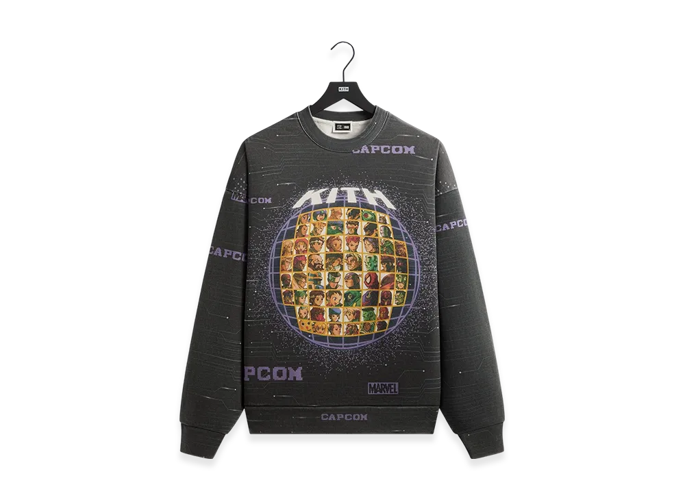 Kith x Marvel vs. Capcom Character Select Vintage Nelson Crewneck "Black"