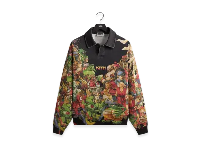Kith x Marvel vs. Capcom Age of Heroes Nelson Fleece Rugby "Black"