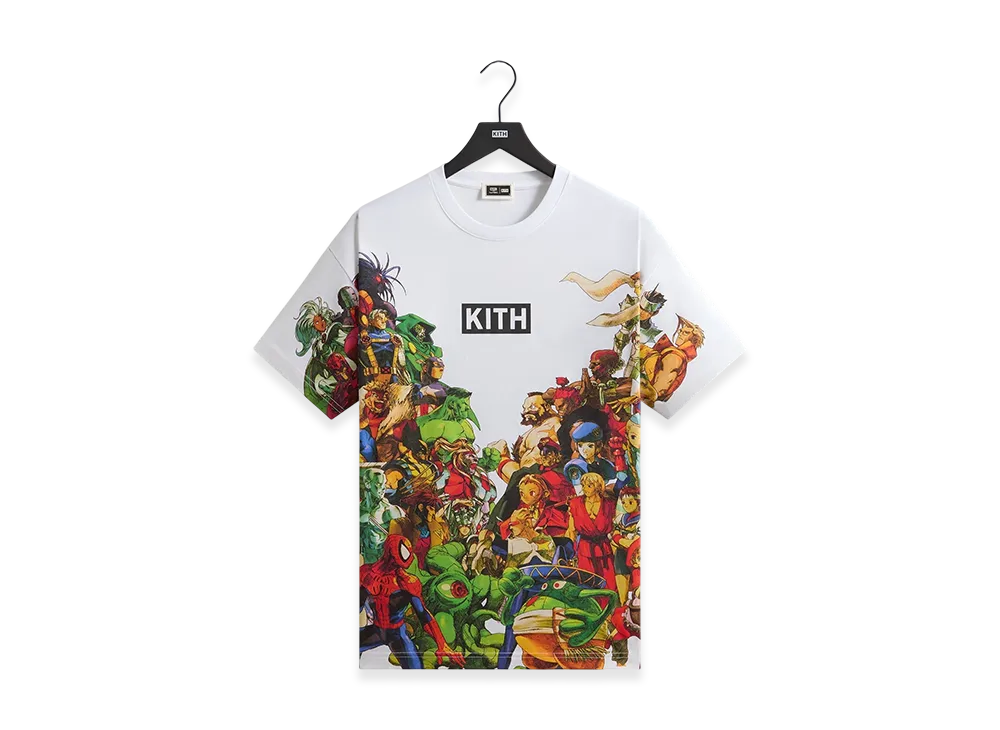 Kith x Marvel vs. Capcom New Age of Heroes All-Over Printed Tee "White"
