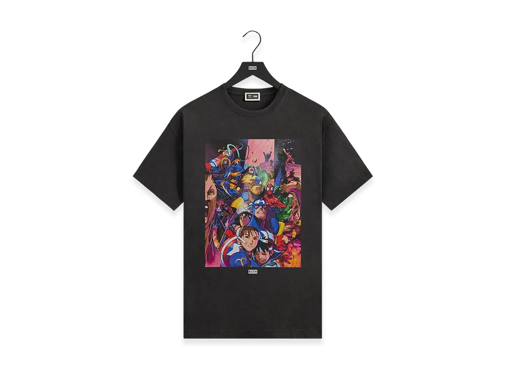 Kith x Marvel vs. Capcom Heroes vs. Street Fighter Vintage Tee "Black"