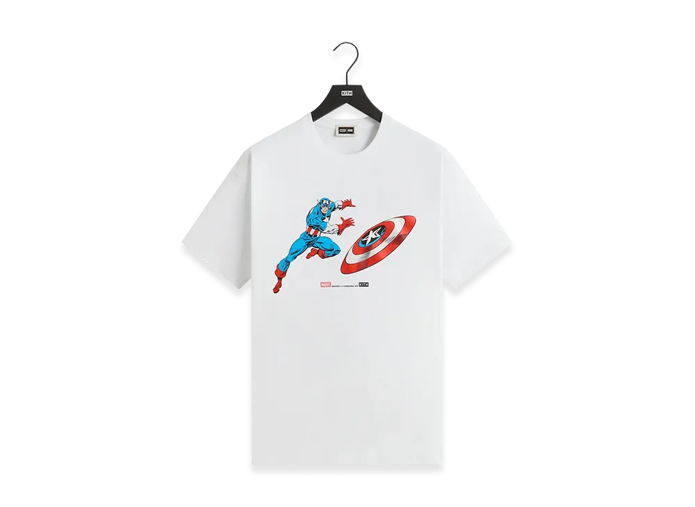 Kith x Marvel Captain America Vintage Tee "White"
