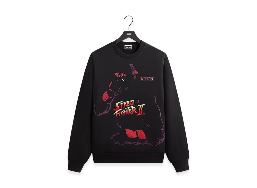 Kith x Capcom Ryu Vintage Nelson Crewneck "Black"