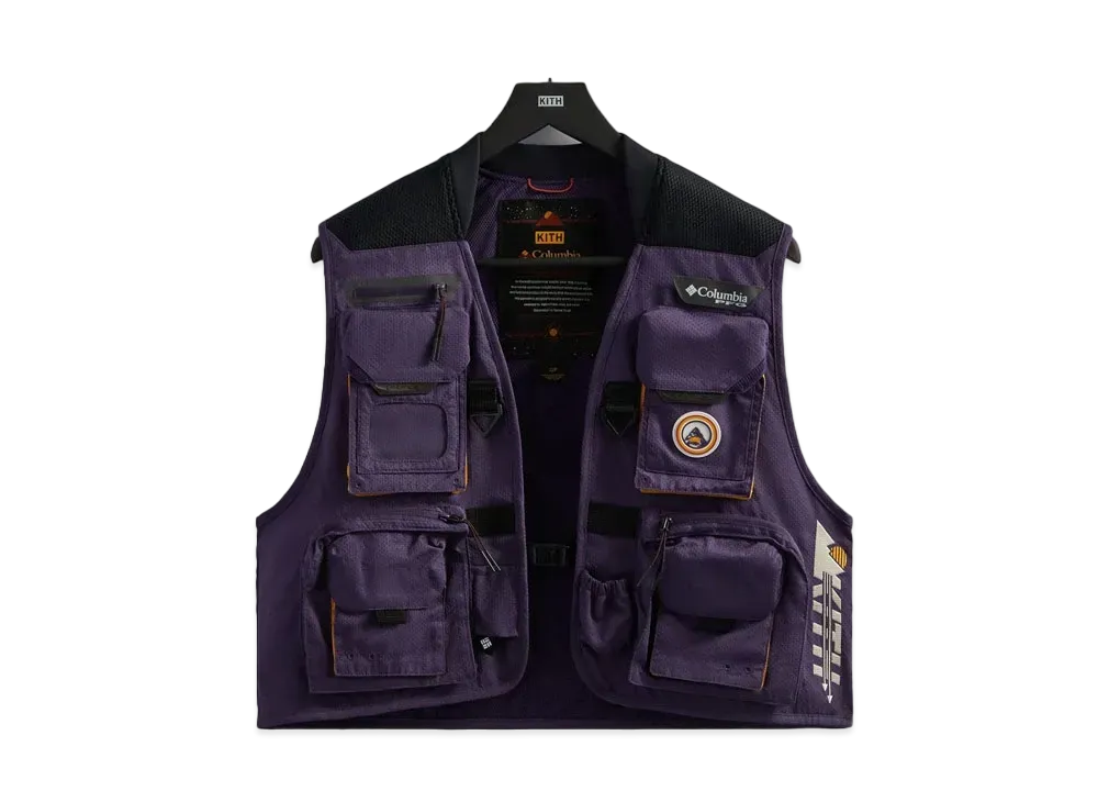 Kith x Columbia Henrys Fork V Vest "Cyber Purple"