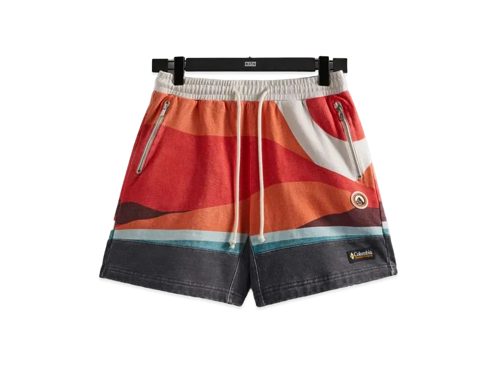 Kith x Columbia Fleece Short "Red Hibiscus