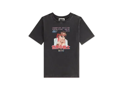 Kith x Capcom Kids Ryu Champion Vintage Tee "Black"