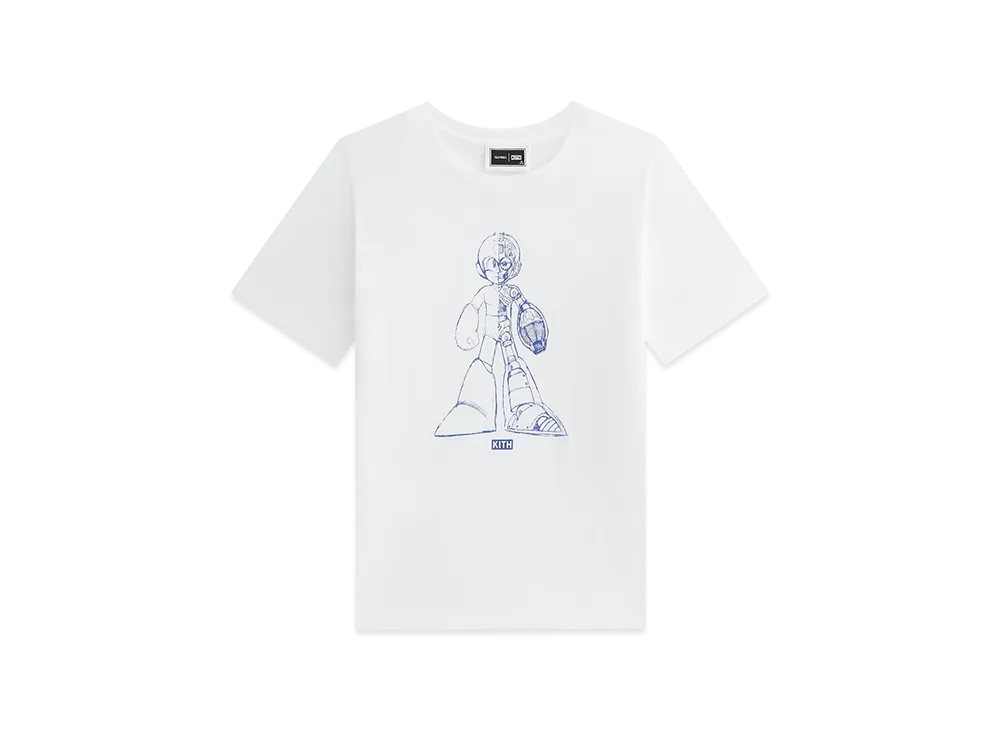 Kith x Capcom Kids Mega Man Sketch Vintage Tee "White"
