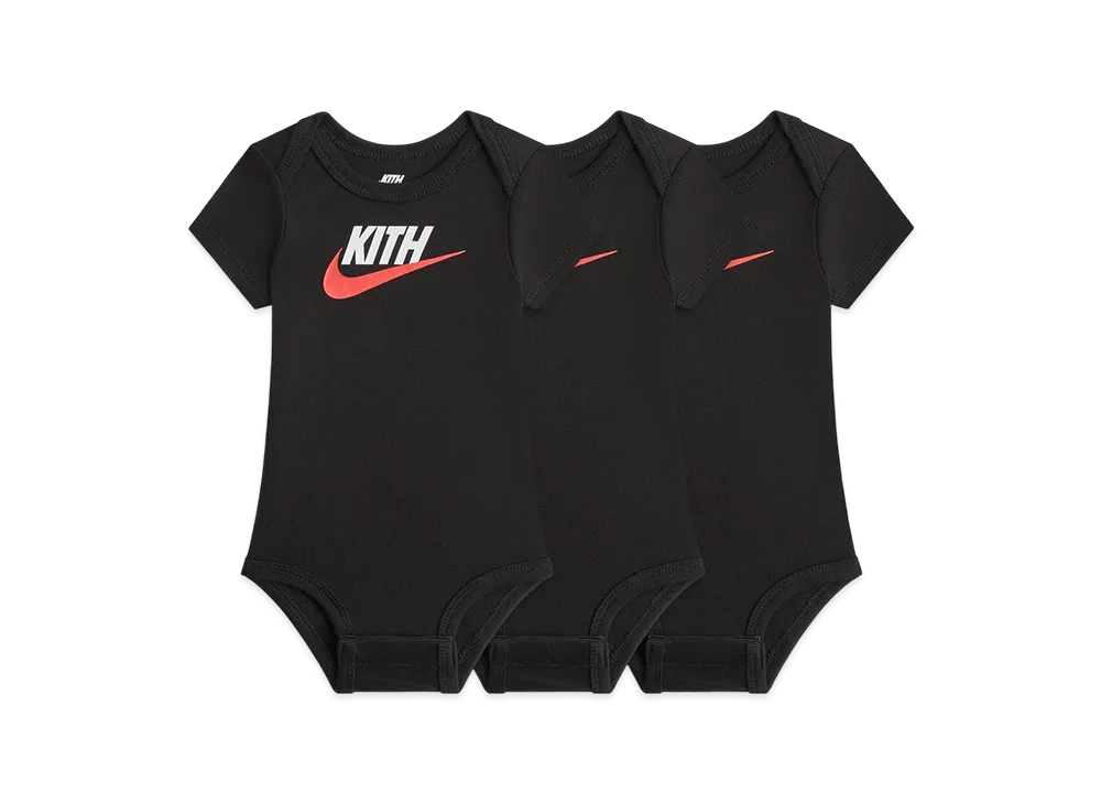 Kith Baby for Nike 3-Pack Bodysuit "Black"