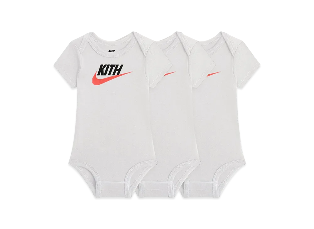 Kith Baby for Nike 3-Pack Bodysuit "White"