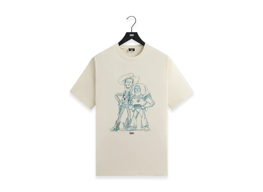 Kith x Disney Pixar Toy Story Sketch Vintage Tee "Sandrift"