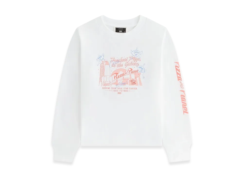 Kith x Disney Pixar Kids Pizza Planet Long Sleeve Tee "White"