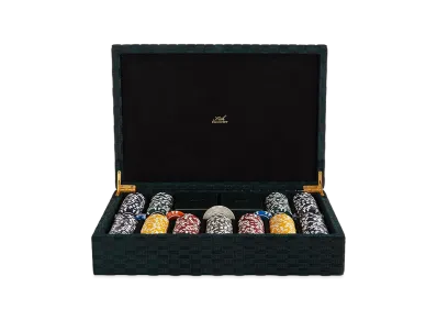Kithmas Monogram Debossed Suede Poker Set "Stadium"