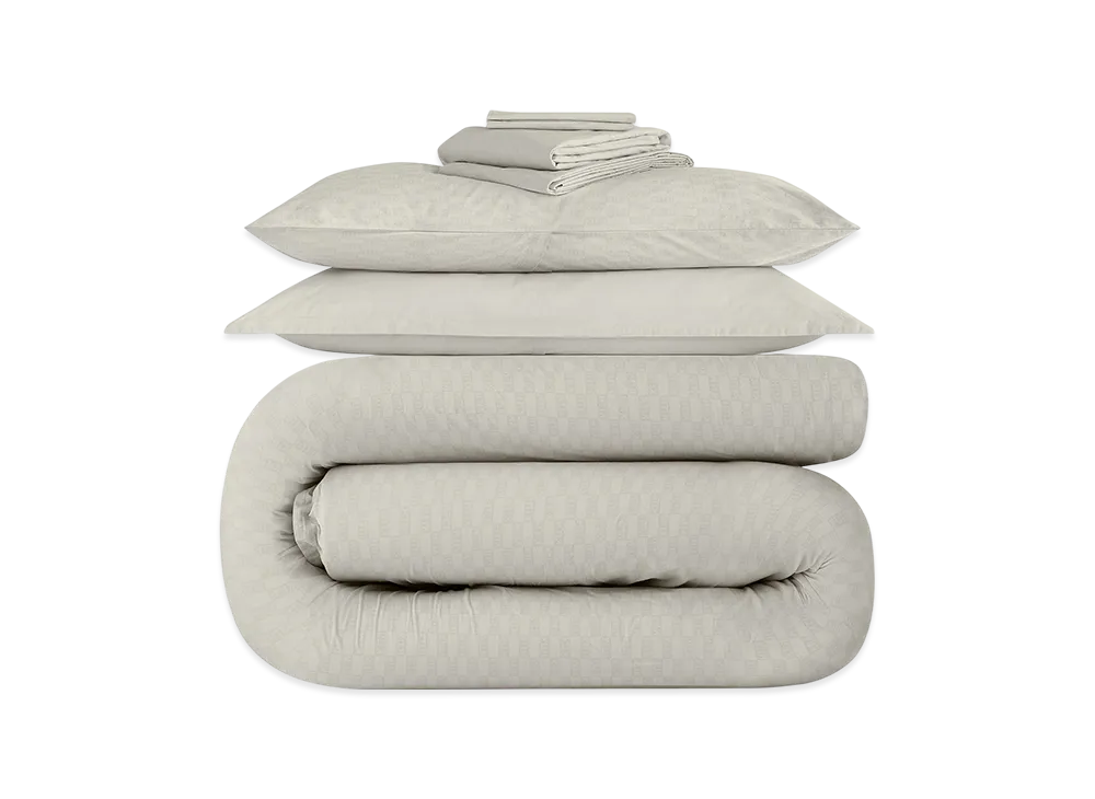 Kithmas Monogram King Size Bedding Set "Concrete"