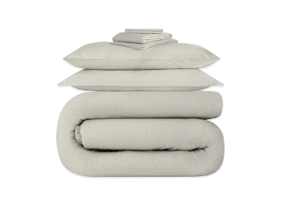 Kithmas Monogram King Size Bedding Set "Concrete"